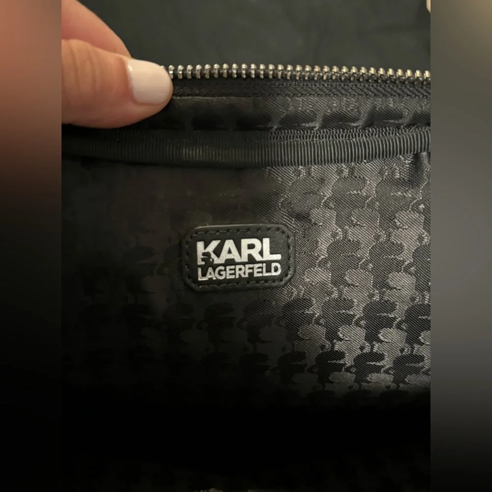 Karl Lagerfeld Logo Plaque Laptop Bag